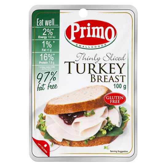 Primo Turkey Breast Thin Sliced 97% Ff