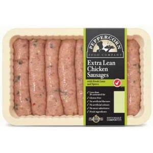 Peppercorn Chicken Sausages Extra Lean Lime&spice