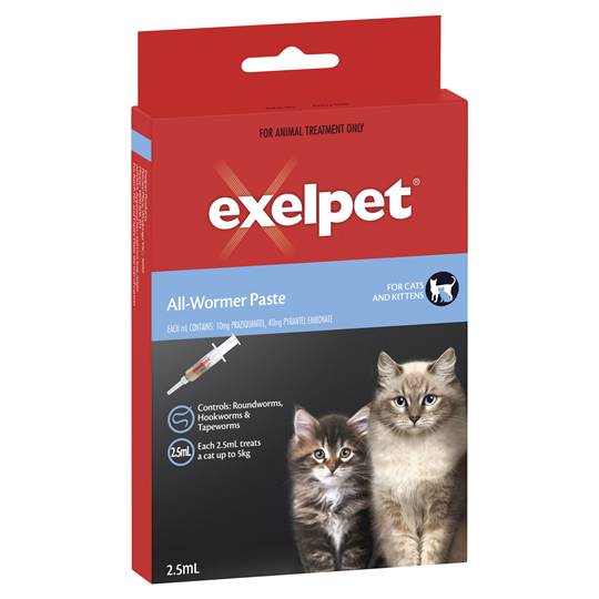 Exelpet Treatment Allwormer Paste Cat Syringe