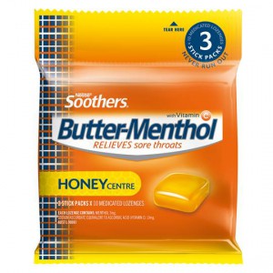 Allen's Butter-menthol Throat Lozenge Liquid Centre Honey