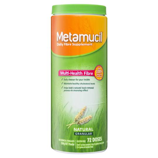 Metamucil Daily Fibre Supplement Natural Granular Coarse 72 Doses
