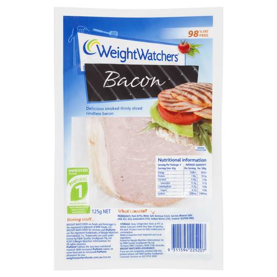 Weight Watchers Bacon 98% Fat Free