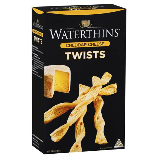 Waterthins Crispbread Classic Cheddar Twists