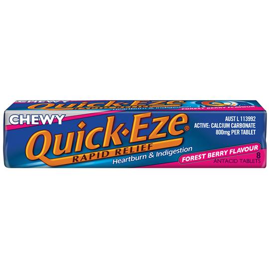 Quick Eze Chewy Forest Berry Antacid Tablets