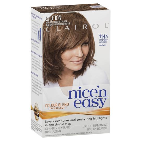 Clairol Nice N Easy 114a Natural Lightest Golden Brown