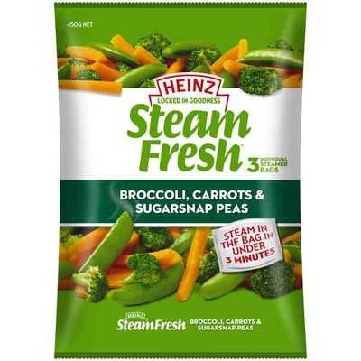 Heinz Steam Fresh Broccoli Carrot Snap Pea