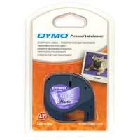Dymo Letratag Tape Refill Black On Clear Plastic