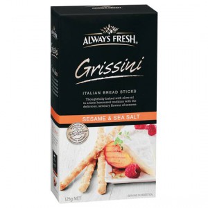 Always Fresh Grissini Crispbread Sesame And Sea Salt