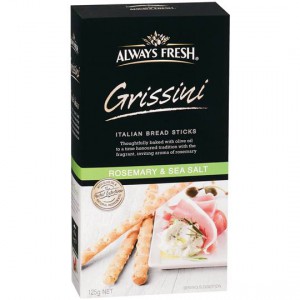 Always Fresh Grissini Crispbread Rosemary & Sea Salt