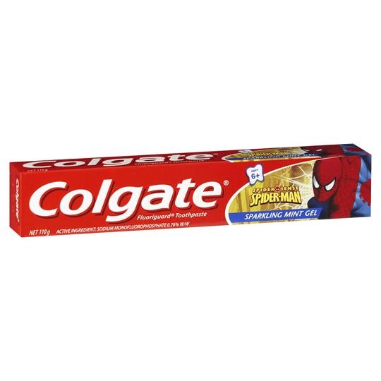 Colgate Sparkling Mint Gel Toothpaste Spiderman