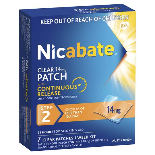 Nicabate Quit Smoking Patches Clear Step 2