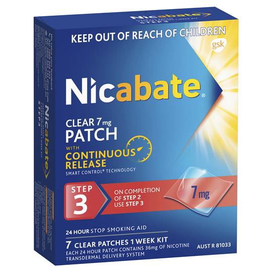 Nicabate Quit Smoking Patches Clear Step 3