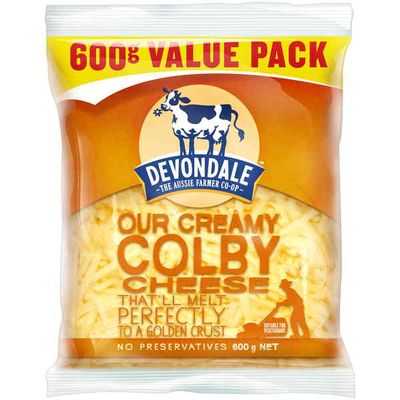 Devondale Shredded Colby Cheese Grated Cheese