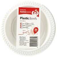 Essentials Plastic Bowls White