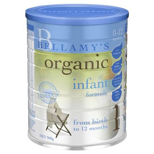 Bellamy's Organic Infant Baby Formula Stage 1 From Birth To 12mo
