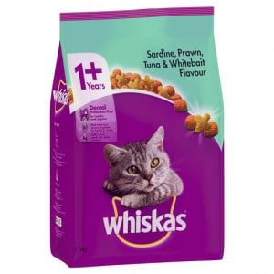 Whiskas Adult Cat Food Sardine Prawn Tuna & Whitebait
