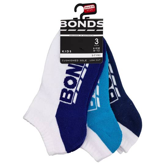 Bonds Kids Socks Lowcut Logo 9 - 12