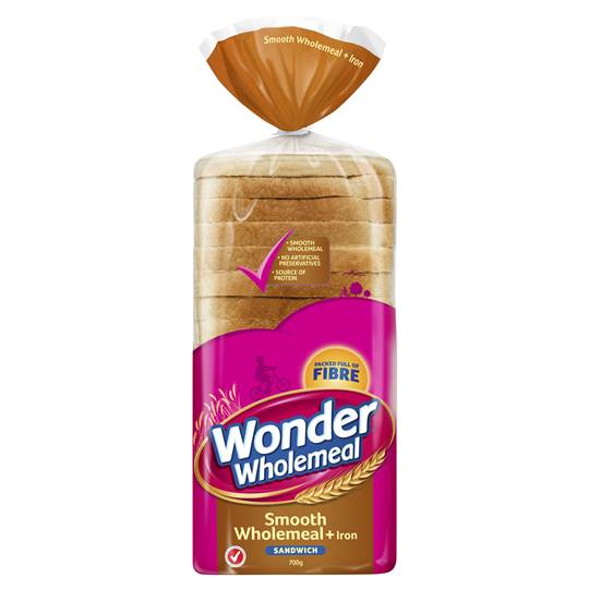 Wonder White Wholemeal With Iron Sandwich Slice