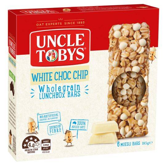 Uncle Tobys Chewy White Choc Chip Bars