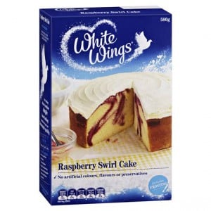 White Wings Cake Mix Raspberry Swirl Cake