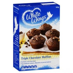 White Wings Muffin Mix Triple Chocolate