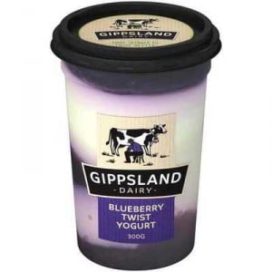 Gippsland Dairy Twist Blueberry 94% Fat Free Yoghurt