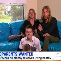 Family place an advertisement for grandparents to join their family