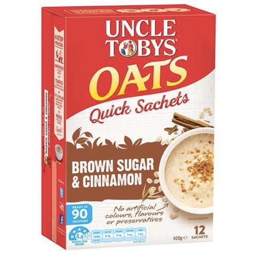 Uncle Tobys Oats Brown Sugar & Cinnamon Ratings - Mouths of Mums