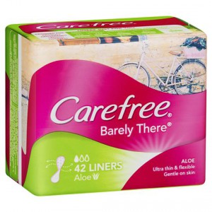 Carefree Barely There Panty Liners Aloe