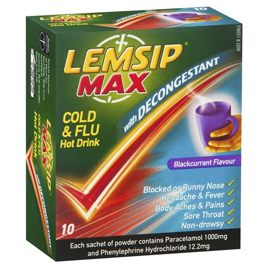 Lemsip Cold & Flu Max Blackcurrant