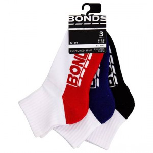 Bonds Kids Socks Logo Sport 1/4 Size 9-12