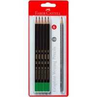 Faber Castell Hb Graphite Pencils Rubber Tip