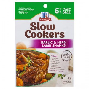 Mccormick Slow Cookers Garlic & Herb Lamb Shanks