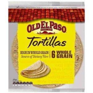 Old El Paso Ingredients Tortilla Wholegrain