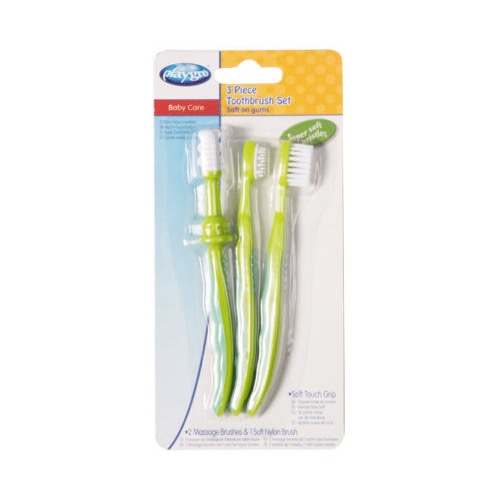 Playgro 3 piece toothbrush set