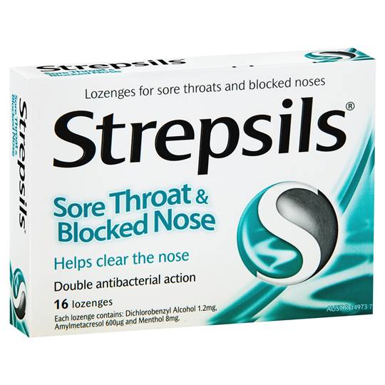 Strepsils Lozenges Sore Throat & Blocked Nose