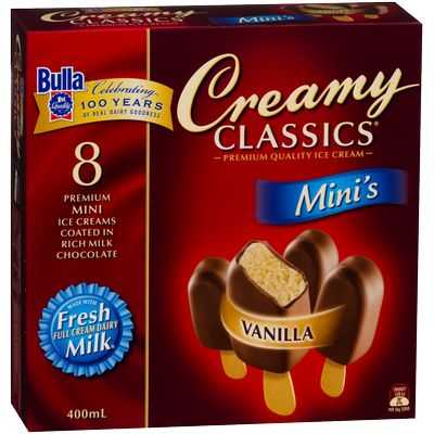 Bulla Creamy Classics Ice Cream Mini's Vanilla