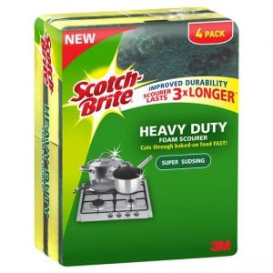 Scotch-brite Heavy Duty Foam Scourer 3x Longer