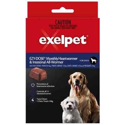 Exelpet Ezy-dose Dog Treatment Heart & Intestinal Allwormer