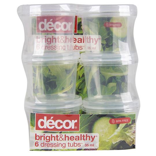 Decor Bright & Healthy Snack & Dip Tubs