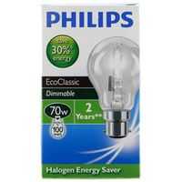 Philips Eco Halogen Globe 70w Bc Base
