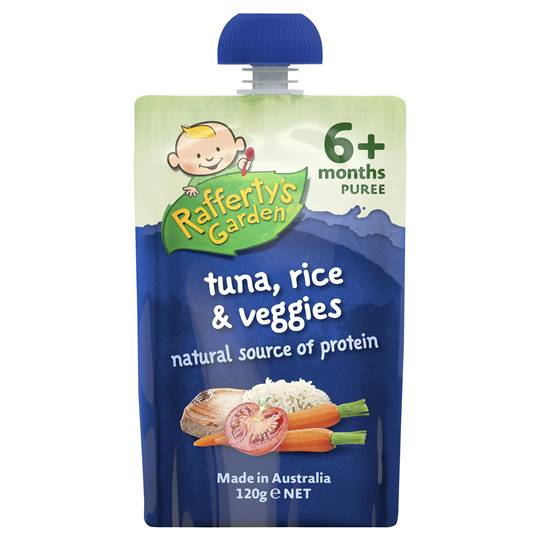 Raffertys Garden Food 6 Months Tuna & Rice Vegetable Puree
