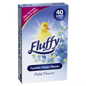 Fluffy Fabric Softener Dryer Sheets Field Flowers