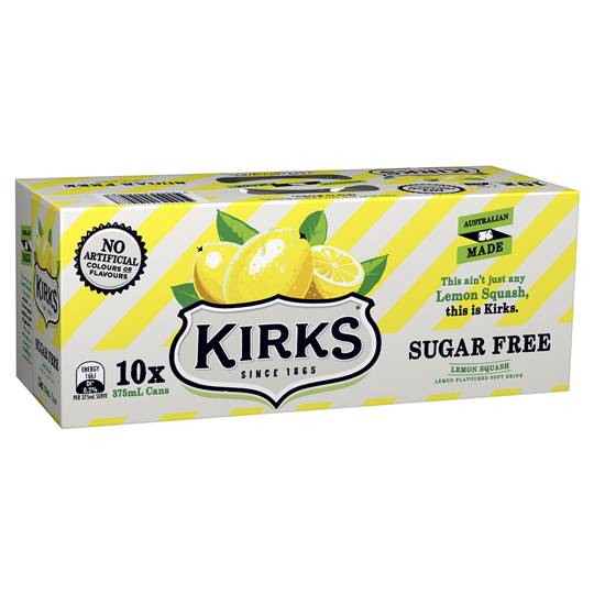 Kirks Lemon Squash Can Sugar Free