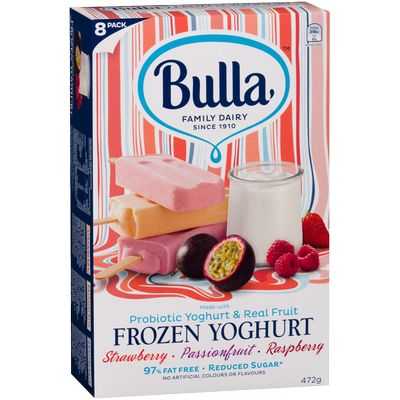 Bulla Frozen Yoghurt Strawb Passionfruit Rasp