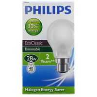 Philips Eco Halogen Globe Frosted 28w Bc Base