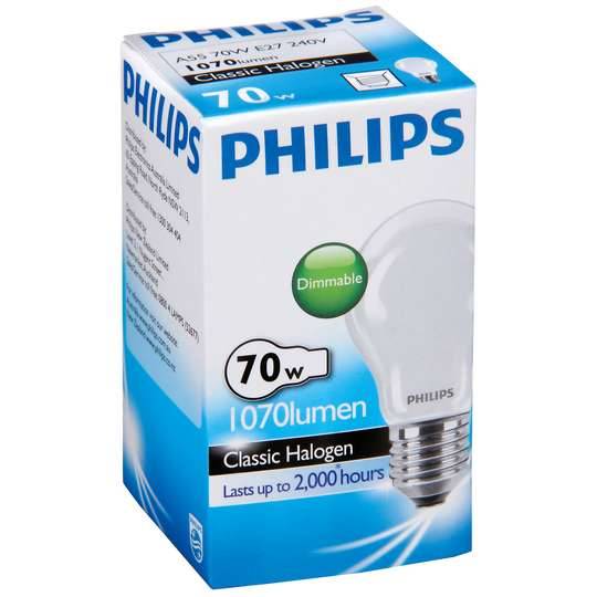 Philips Eco Halogen Globe Frosted 70w Es Base