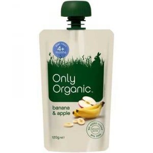 Only Organic 4 Months+ Banana & Apple
