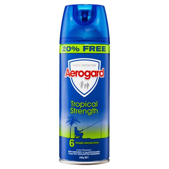 Aerogard Insect Repellent Tropical Strength 20% Free