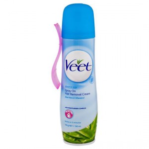 Veet Hair Removal Cream Spray On Sensitive Skin